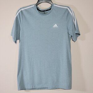 Adidas Aeroready Crew Neck T Shirt Light Blue Short Sleeves Men's Medium